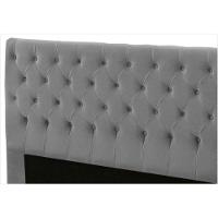 Cabeceira Cristal 1,60 Cm Para Cama Box Queen Suede Cinza - 5