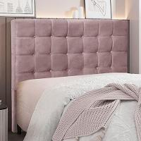 Cabeceira Decorativa Casal 1,40m Tropea Veludo Lilás - 2