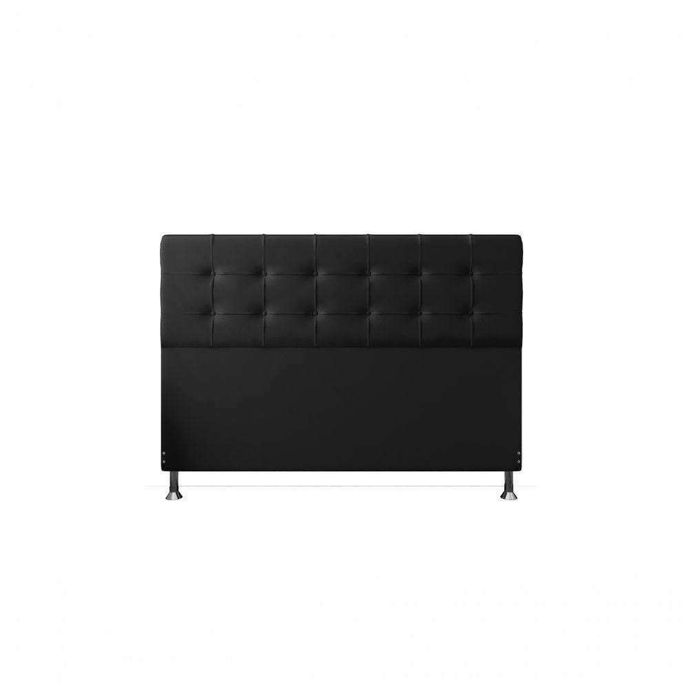 Cabeceira Paris 1,95 Cm Cama Box King Size Suede Preto - 1