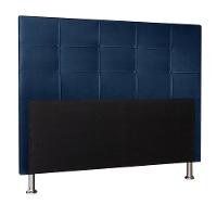 Cabeceira Roma 90 Cm Cama Box Solteiro Corino Azul Marinho - 1