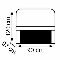 Cabeceira Roma 90 Cm Cama Box Solteiro Corino Azul Marinho - 2