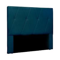Cabeceira Decorativa Casal 1,40m Yves Veludo Azul Marinho - 1