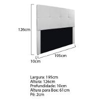 Cabeceira King Marseille P02 195 Cm Suede Branco - 5