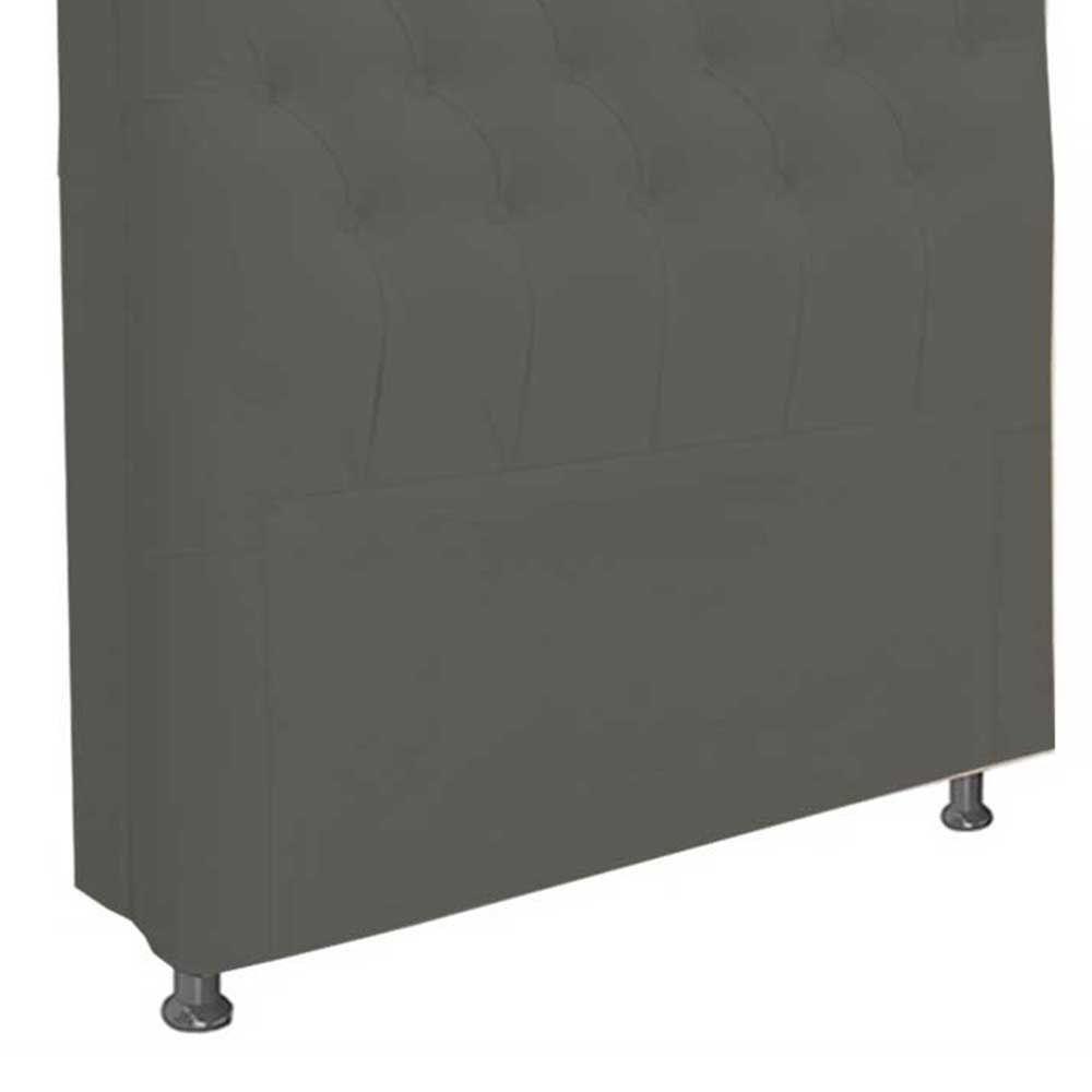 Cabeceira Dama 1,60 Cm Cama Box Queen Suede Grafite - 2