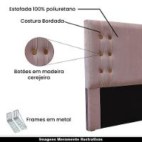 Cabeceira Decorativa Queen Size 1,60m Kors Veludo Lilás - 5