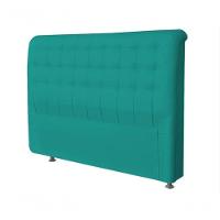 Cabeceira Dama 1,60 Cm Cama Box Queen Suede Azul Tiffany - 1