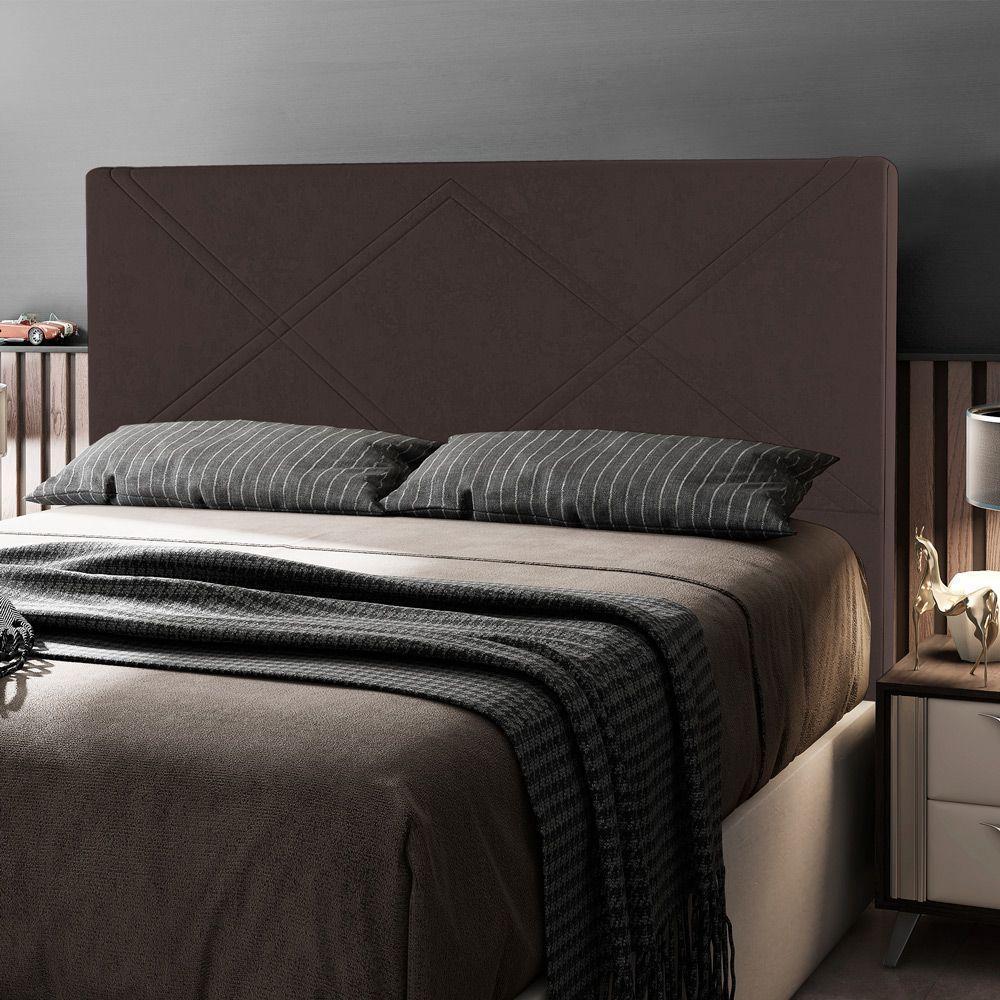 Cabeceira Cama Box Casal Queen Size Cairo 160cm Marrom - 5