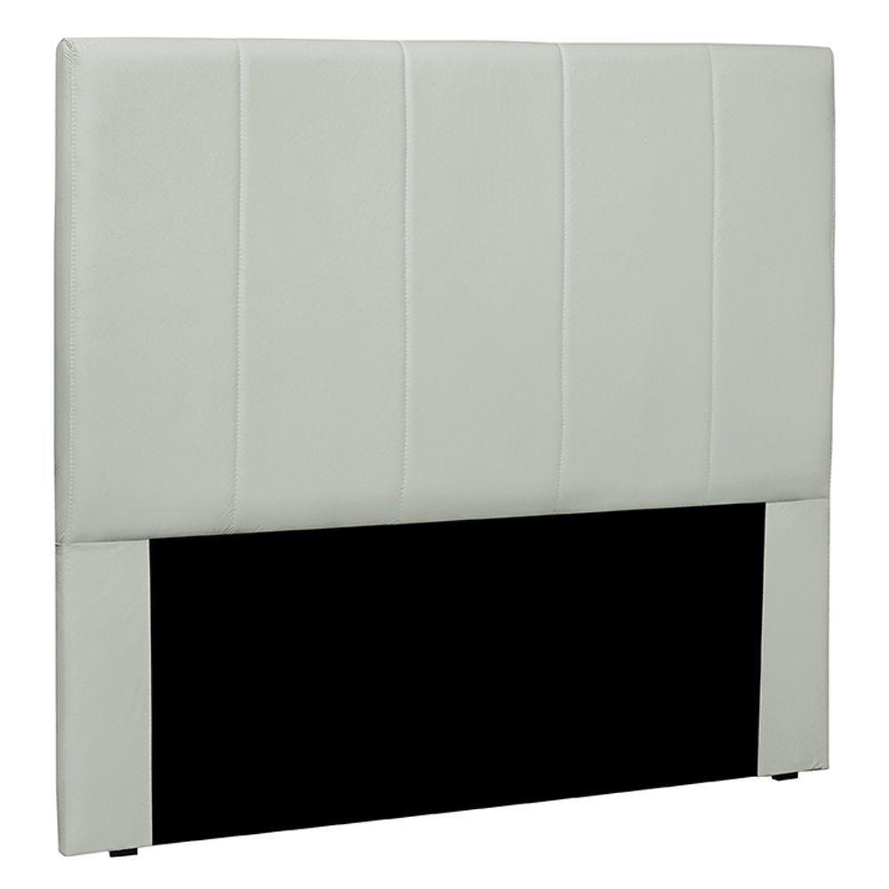 Cabeceira Decorativa Queen Size 1,60m Erza Veludo Prata - 1
