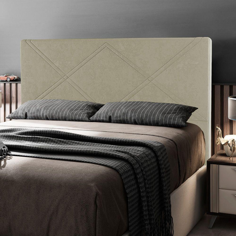 Cabeceira Cama Box Casal King Size Cairo 195cm ano Bege - 5
