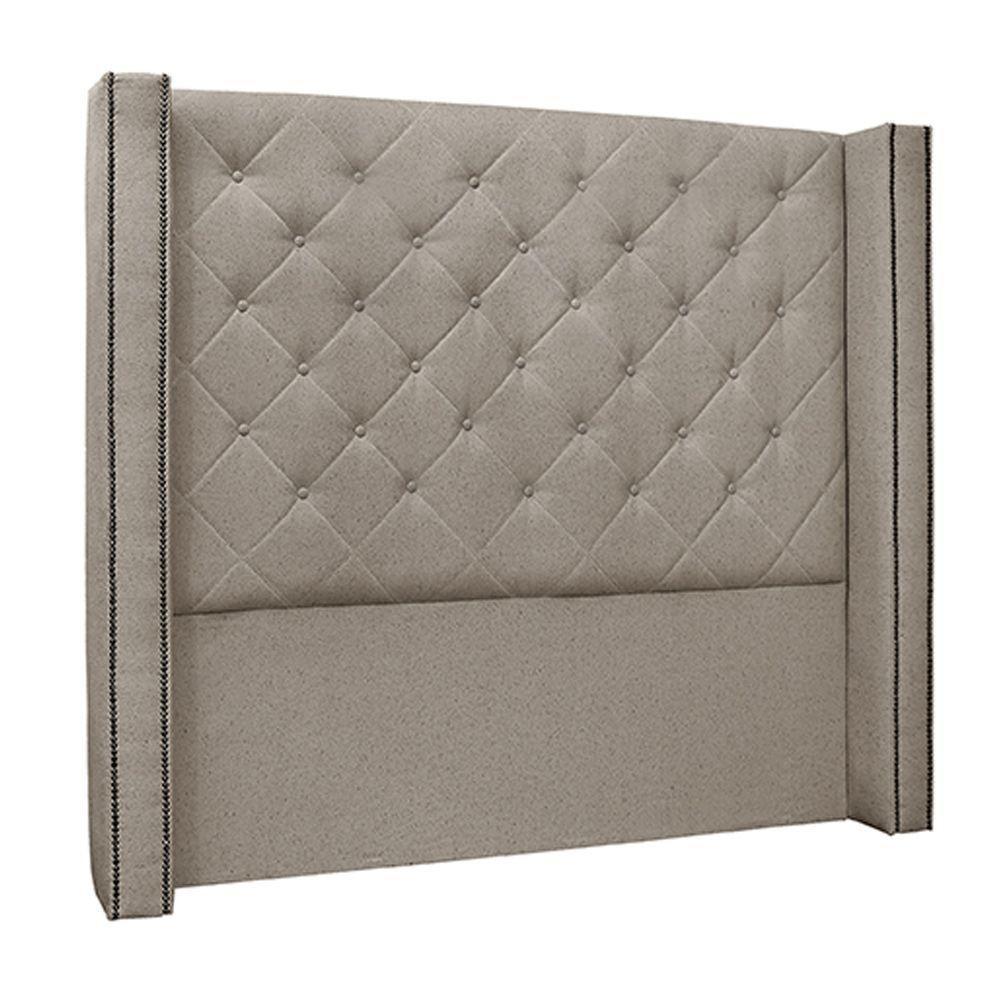 Cabeceira King Size 2,19m Loewe Linho Areia - Gran Belo - 1