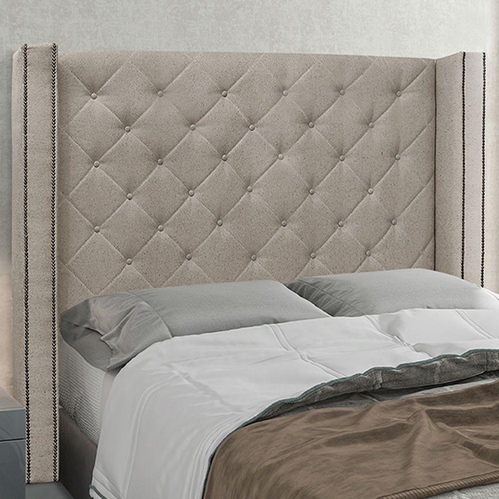 Cabeceira King Size 2,19m Loewe Linho Areia - Gran Belo - 2