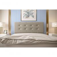 Cabeceira Atenas 1,60 Cm Cama Box Queen Suede Bege - 2