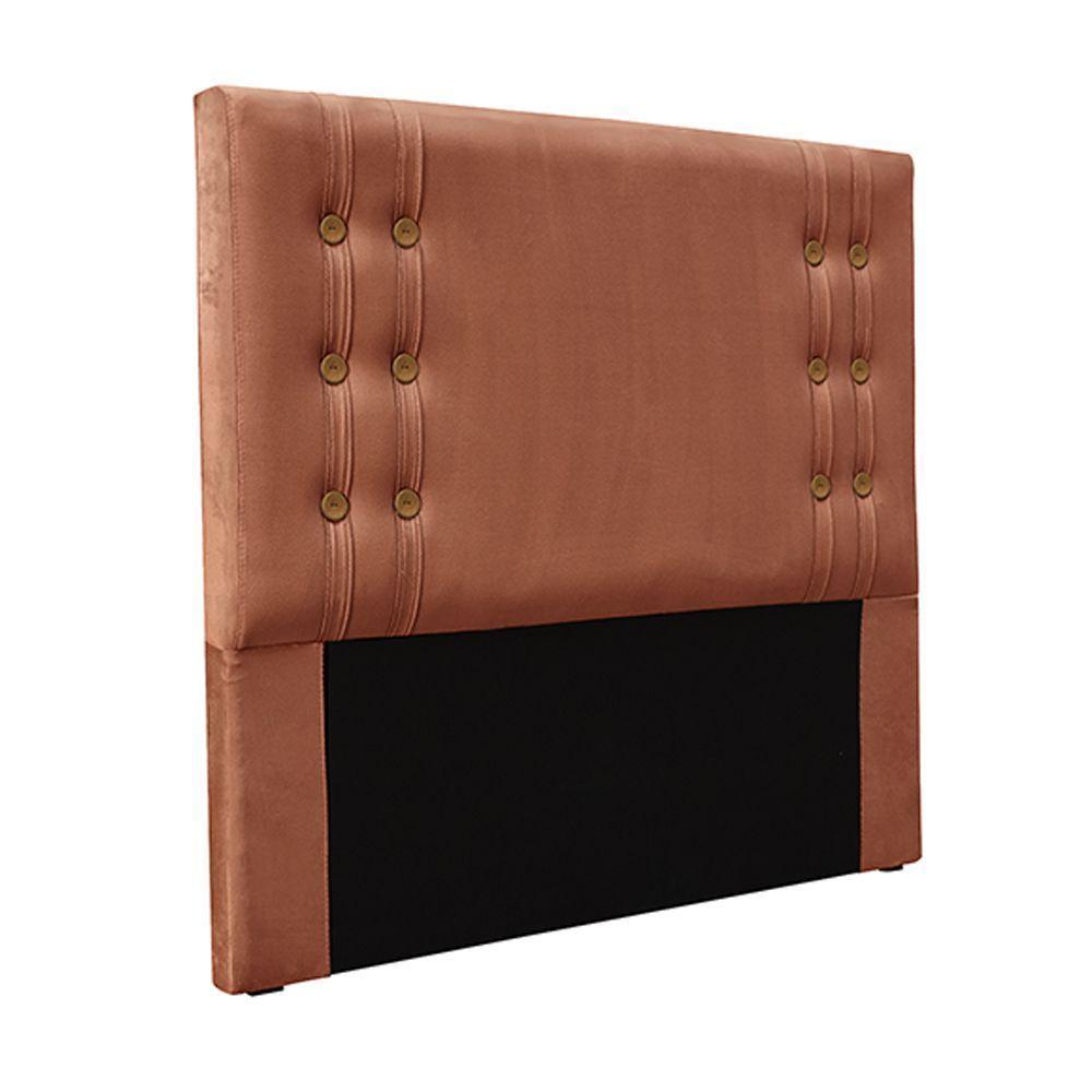 Cabeceira Decorativa Casal 1,40m Kors Veludo Cobre - 1