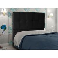 Cabeceira Lisboa 1,60 Cm Para Cama Box Queen Suede Preto - 3