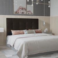 Cabeceira Berlim 90 Cm Cama Box Solteiro Corino Marrom - 3