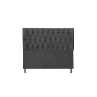 Cabeceira Paris 1,60 Cm Para Cama Box Queen Suede Cinza - 1