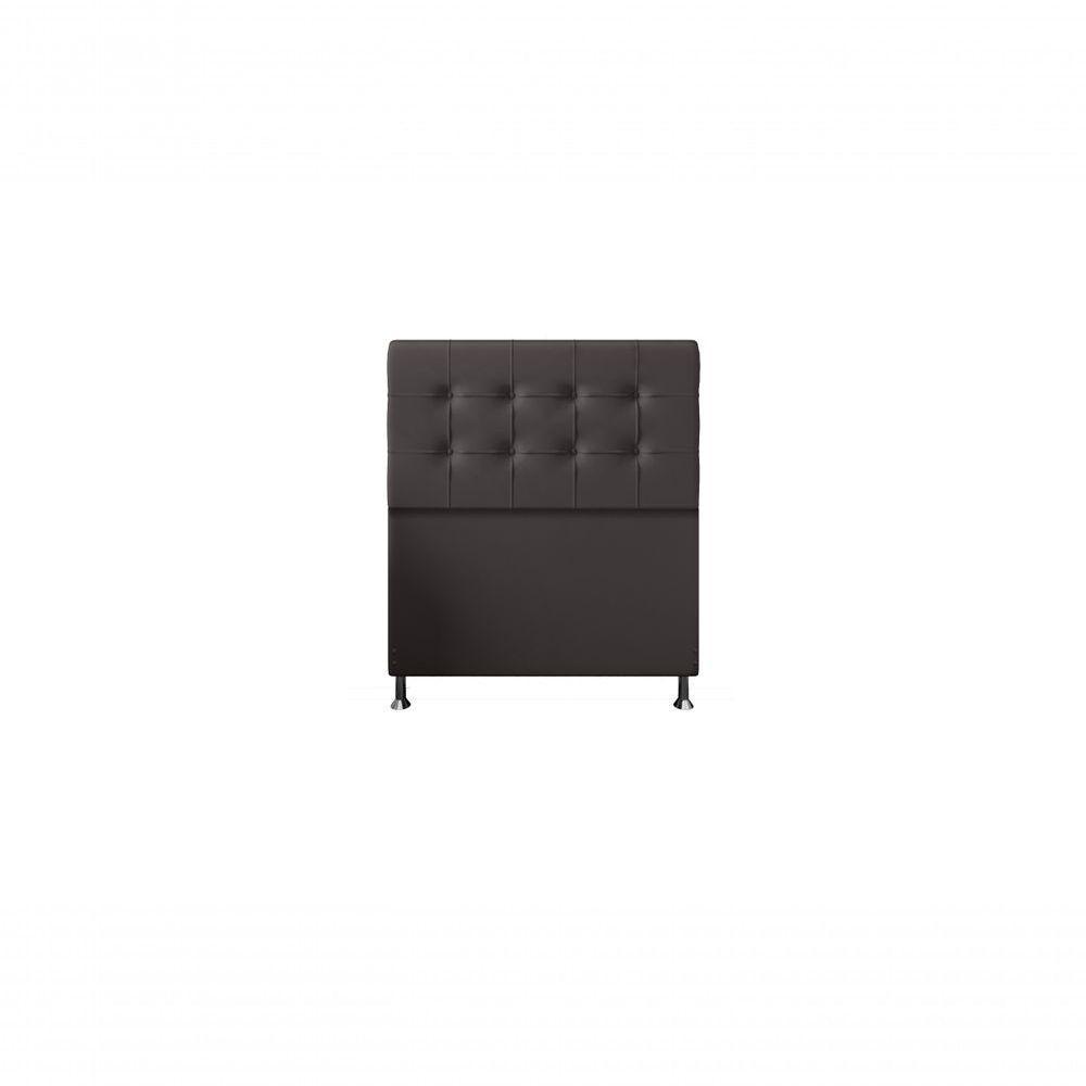 Cabeceira Atenas 90 Cm Cama Box Solteiro Suede Preto - 1
