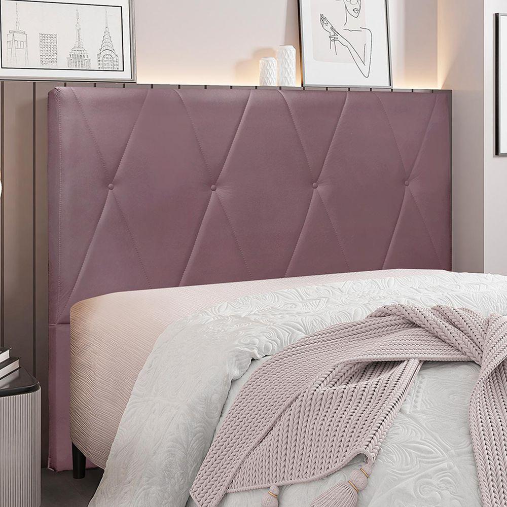 Cabeceira Decorativa King Size 1,95m Yves Veludo Uva - 2
