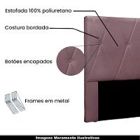 Cabeceira Decorativa King Size 1,95m Yves Veludo Uva - 3