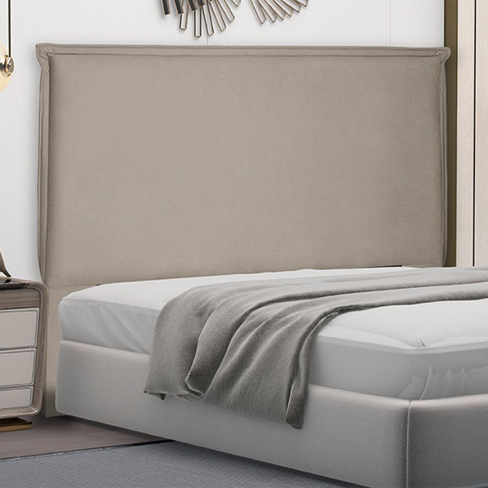 Cabeceira Casal 1,40m Trento Suede Bege - Gran Belo - 2