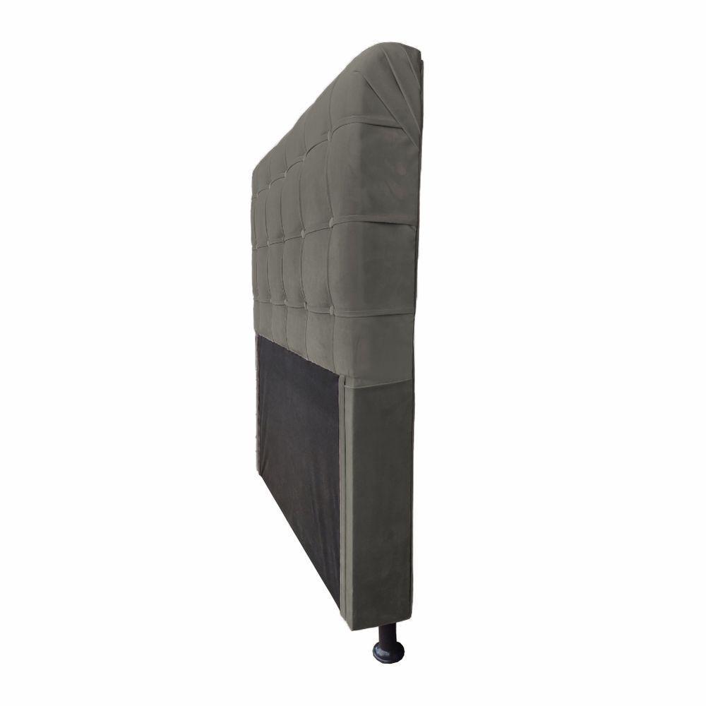 Cabeceira Dama 1,60 Cm Cama Box Queen Suede Cinza - 3