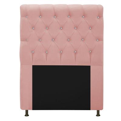 Cabeceira Estofada Cristal 90cm Solteiro Rosê Adj Decor