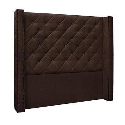 Cabeceira King Size 2,19m Loewe Suede Café - Gran Belo