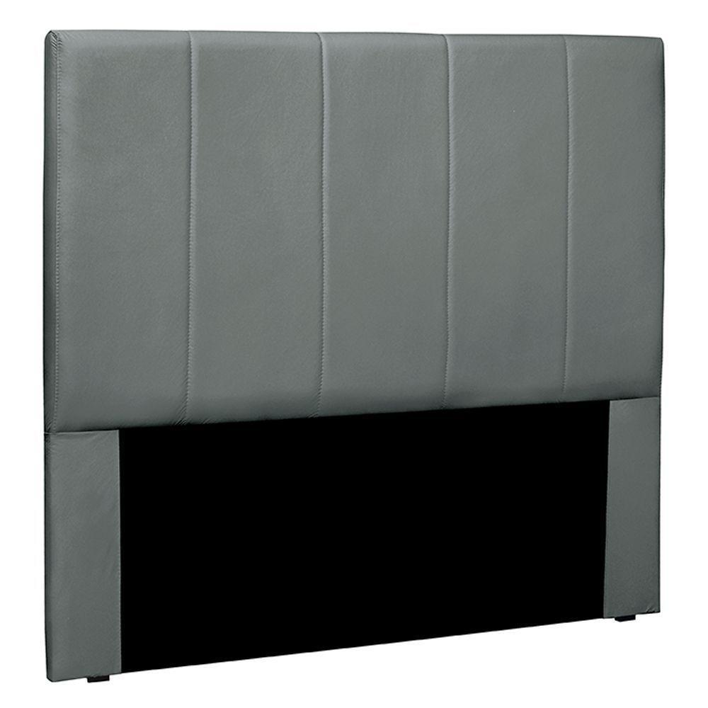 Cabeceira King Size 1,95m Erza Veludo Cinza Gran Belo - 1