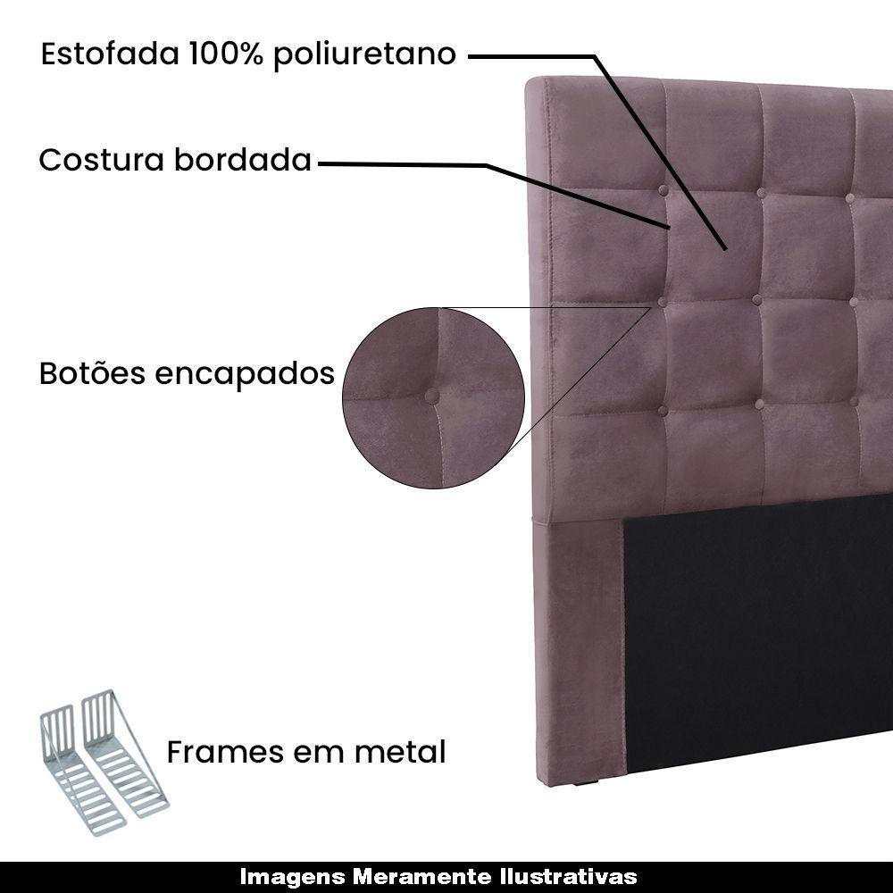 Cabeceira King Size 1,95m Tropea Veludo Uva Gran Belo - 4