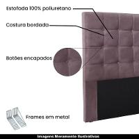 Cabeceira King Size 1,95m Tropea Veludo Uva Gran Belo