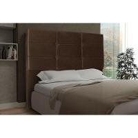 Cabeceira Tóquio 1,95 Cm Cama Box King Size Suede Marrom - 3