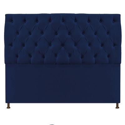 Cabeceira Sofia 195cm King Size Suede Azul Marinho