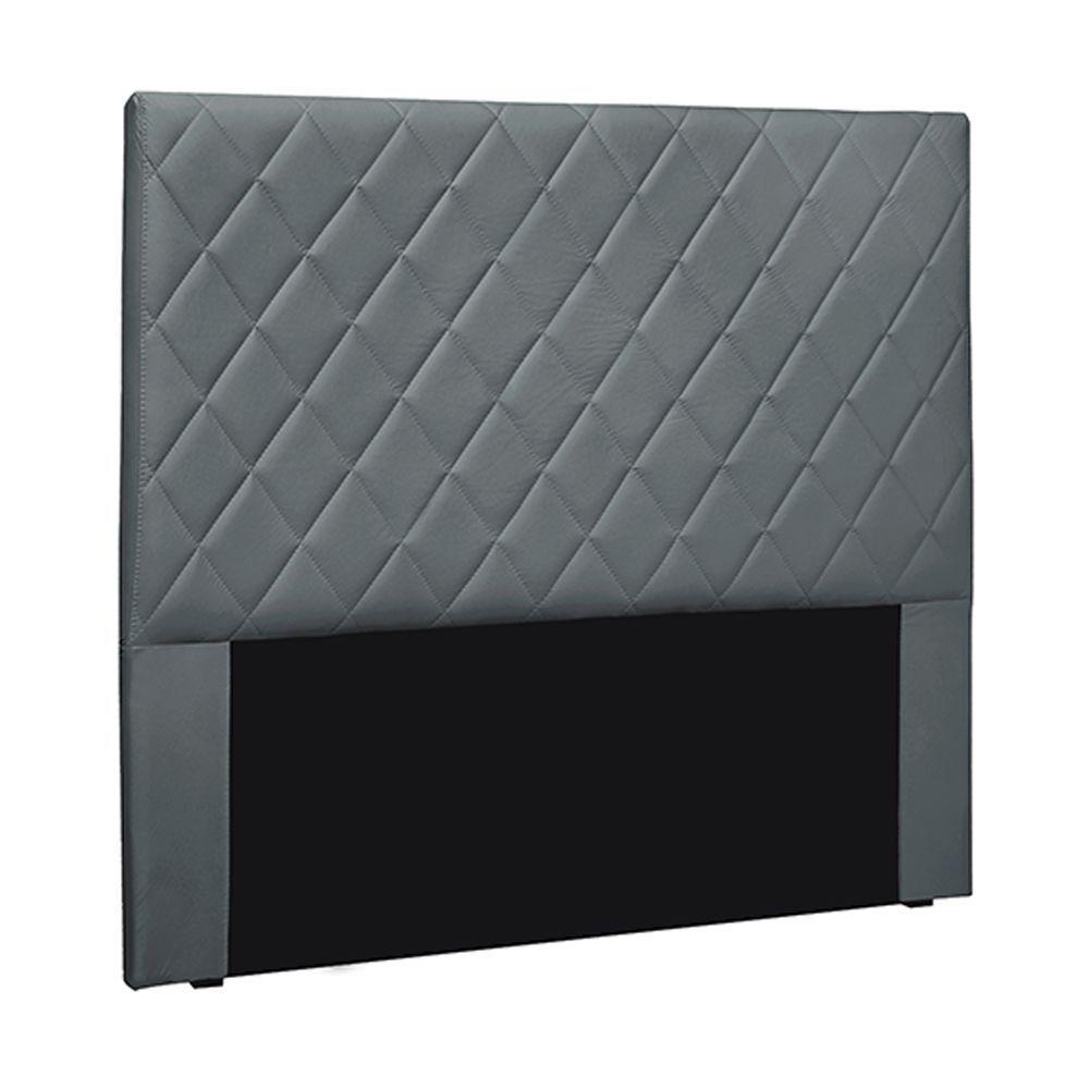 Cabeceira Decorativa Queen Size 1,60m Givenchy Veludo Cinza - 1