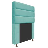 Cabeceira Estofada Turim 90cm Solteiro Suede Azul Tiffany Adj Decor - 6