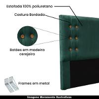 Cabeceira Queen Size 1,60m Kors Veludo Verde Floresta - 3