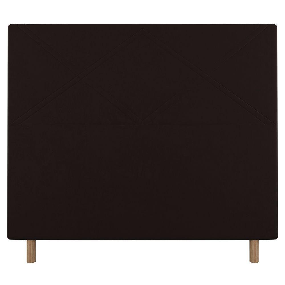 Cabeceira Cama Box Solteiro Cairo 90cm ano Marrom - Abmaza - 4