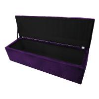 Kit Cabeceira e Calçadeira Munique 195cm King Size Suede Roxo - 5