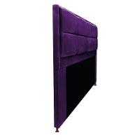Kit Cabeceira e Calçadeira Munique 195cm King Size Suede Roxo - 7