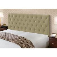 Cabeceira Cristal 1,95 Cm Cama Box King Size Suede Bege - 1