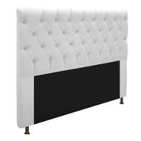 Cabeceira Estofada Cristal 195cm King Size Branco - 2