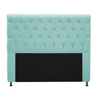 Cabeceira Estofada Cristal 195cm King Size Azul Tiffany - 3