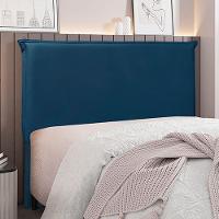 Cabeceira King Size 1,95m Trento Veludo Azul Gran Belo - 2