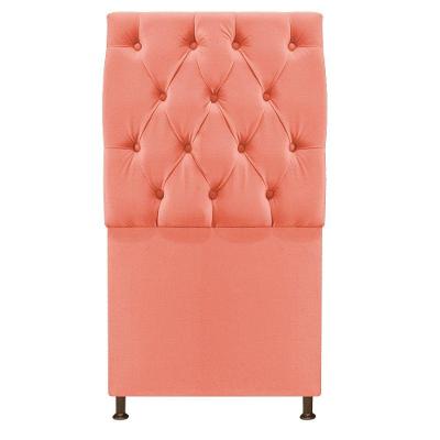 Cabeceira Sofia 90cm Solteiro Suede Coral