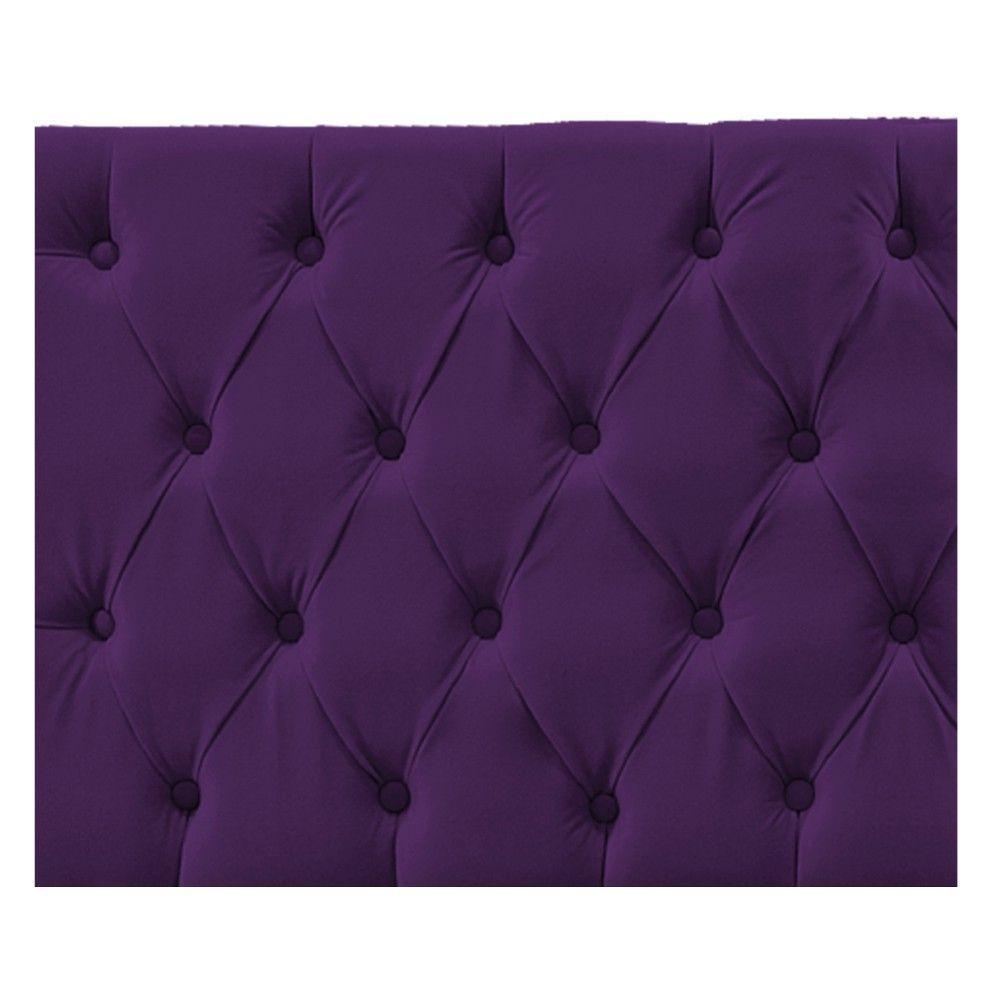 Cabeceira Sofia 160cm Queen Size Suede Roxo - 7