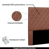 Cabeceira 1,40m Givenchy Veludo Cobre Gran Belo