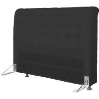 Cabeceira Dama 1,60 Cm Cama Box Queen Suede Preto - 1