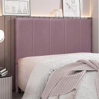 Cabeceira Decorativa Casal 1,40m Erza Veludo Uva - 2