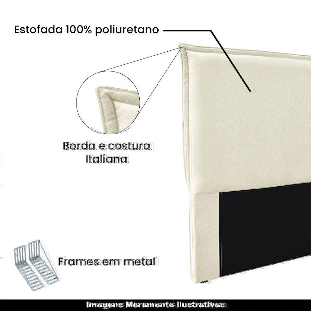 Cabeceira Casal 1,40m Trento Linho Natural - Gran Belo - 4