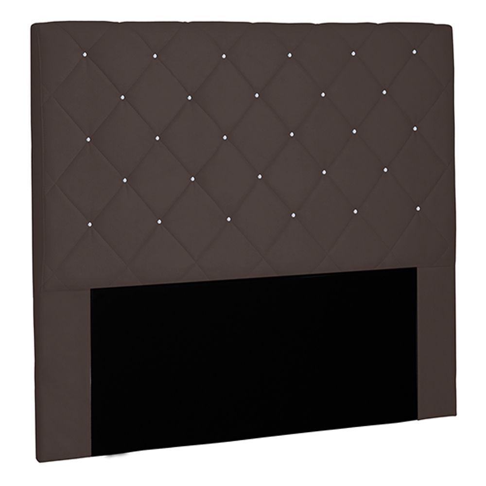 Cabeceira Casal 1,40m Tàzio Suede Café - Gran Belo - 1