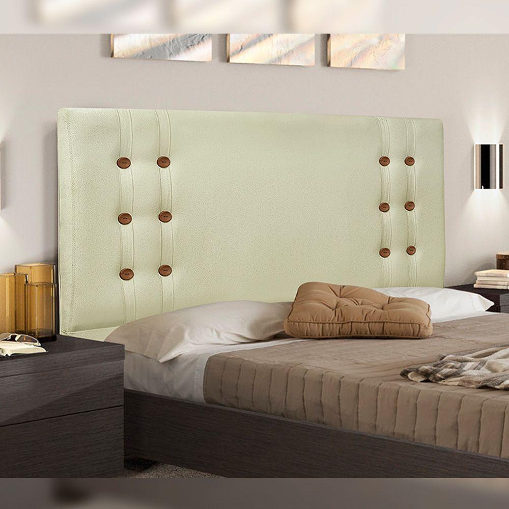 Cabeceira King Size 1,95m Kors Linho Natural - Gran Belo - 2